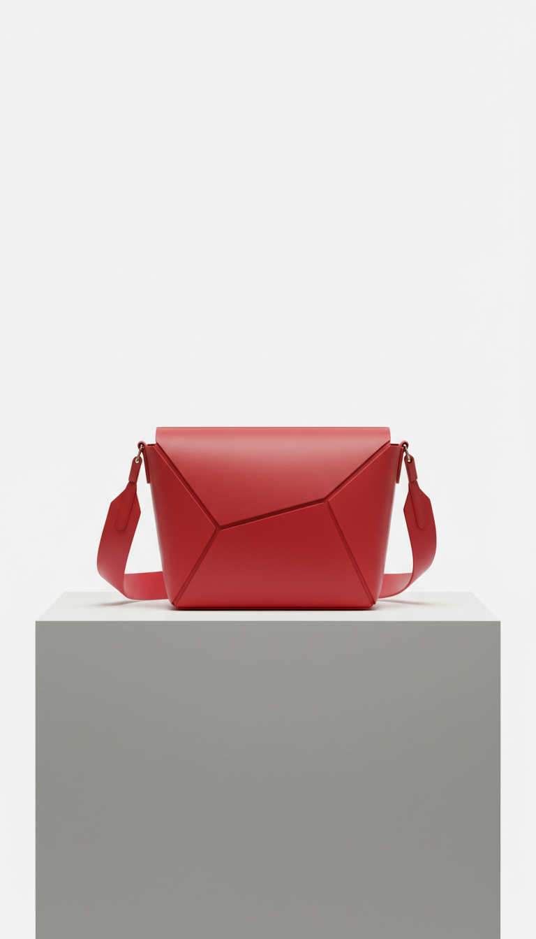 Geometric Crossbody Bag Signal Red